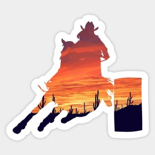 Barrel Rider 1: Desert Sunset Sticker